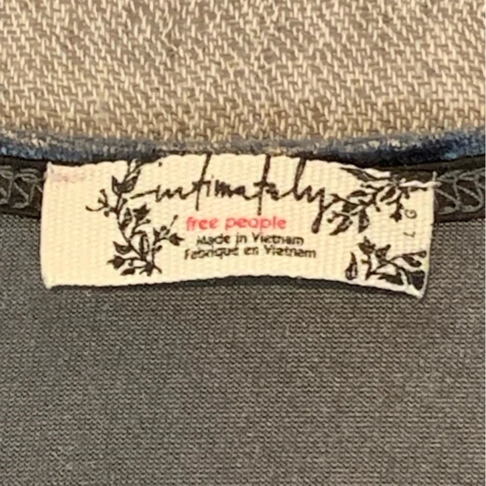 Free People Intimately Don’t You Wish Bodysuit Velvet Silver/Gray Size Large